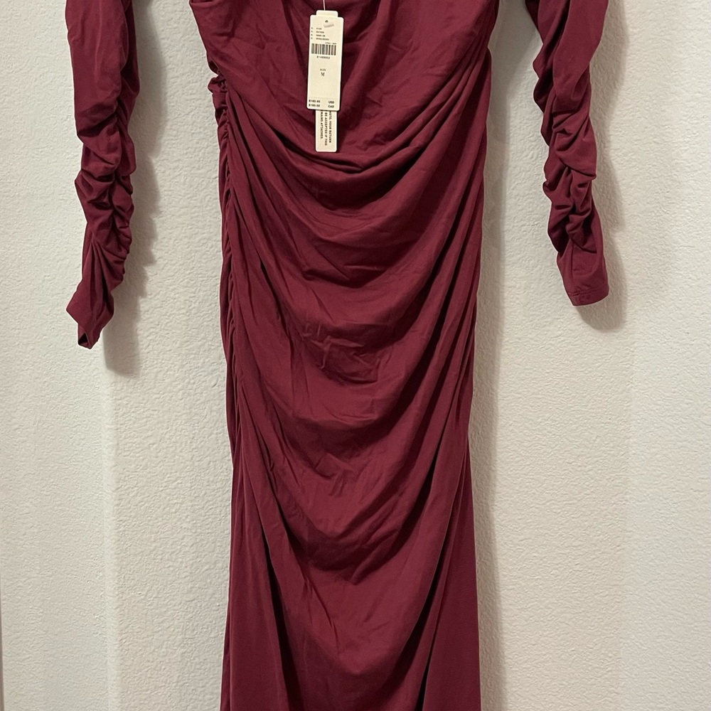 ANTHROPOLOGIE Ruched Square-Neck Dress - Picture 4 of 5